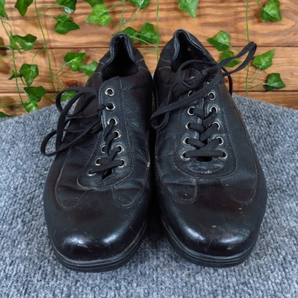 Gravity Defyer Winton Mens Comfort Walking Shoes Size‎ 9 Black Leather